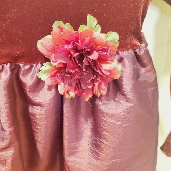 GEORGE Red Velvet Girls  formal dress size 6 - Picture 5 of 11